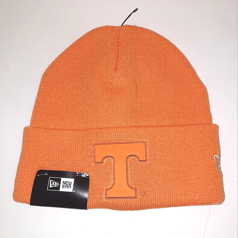 NWT New Era Tennessee Volunteers Team Color Tonal Cuffed Knit Beanie Cap ORANGE